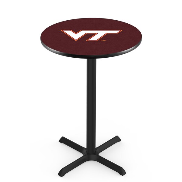 36" Blk Wrinkle Virginia Tech Pub Table